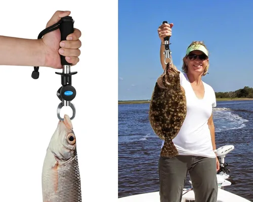 Vista 6 de Pinza de pescado con cinta métrica retráctil de pescado pinza de labios de pescado con escala para pesca