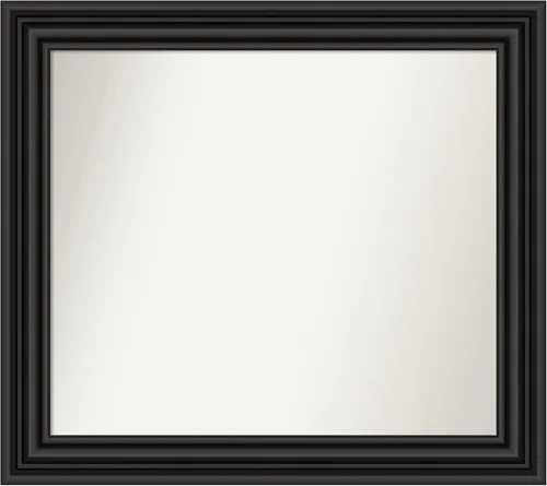 Vista 589 de Amanti Art Espejo personalizado, espejo de baño negro puente, espejo de pared o espejo de tocador de baño sobre el fregadero (26 x 26 pulgadas)