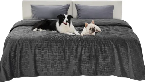 Vista 28 de Bedsure Funda de cama impermeable lavable para perros, manta impermeable para sofá y cama individual, protector ligero de muebles para mascotas