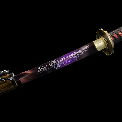 Vista 3 de 9260 Primavera Acero Afilado Hecho A Mano Espada Katana Espada Real Japonesa Samurai Espada Espada Espada Completa Espiga