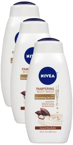 Vista 23 de NIVEA Delicado jabón corporal Orchid and Amber con suero nutritivo, botella de 20 onzas líquidas