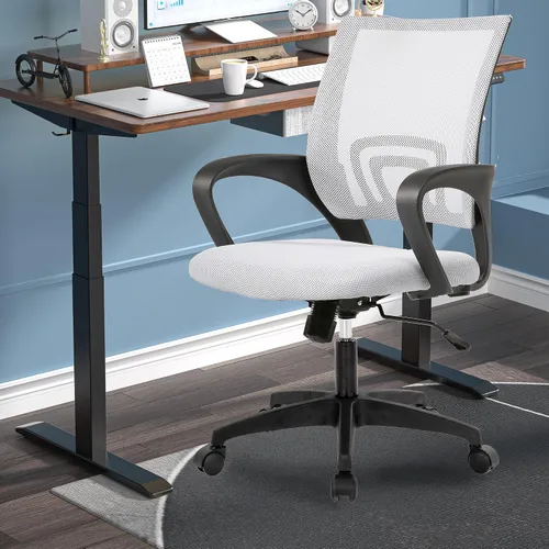 Vista 2 de PayLessHere Silla de oficina en casa, silla de escritorio para computadora, silla ergonómica ajustable, soporte lumbar, reposabrazos ejecutiva