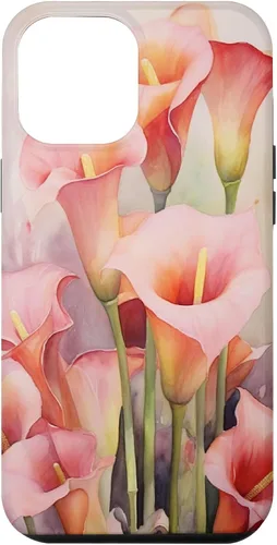 Vista 26 de Carcasa para iPhone 17 con diseño de flores de lirios de cala