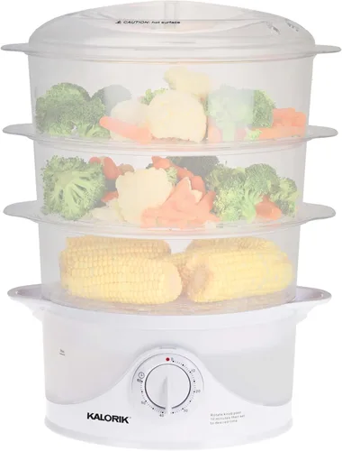 Vista 8 de Kalorik Vaporizador eléctrico de alimentos con controles manuales de 3 niveles con cestas aptas para lavavajillas, sin BPA, 800 vatios