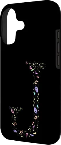 Vista 2 de Letter J Floral Monogram Vintage Initial Personalized Gift Case for iPhone 17