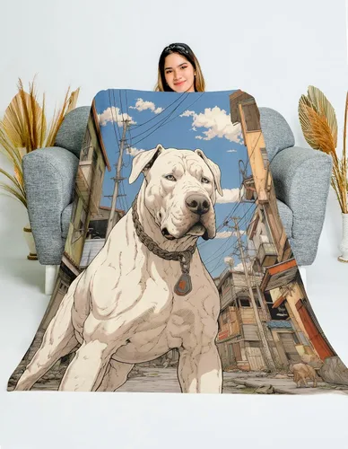 Vista 3 de Dogo Argentino Blanket Gifts Light Blanket Small Blanket 30" x 40" Bn14774