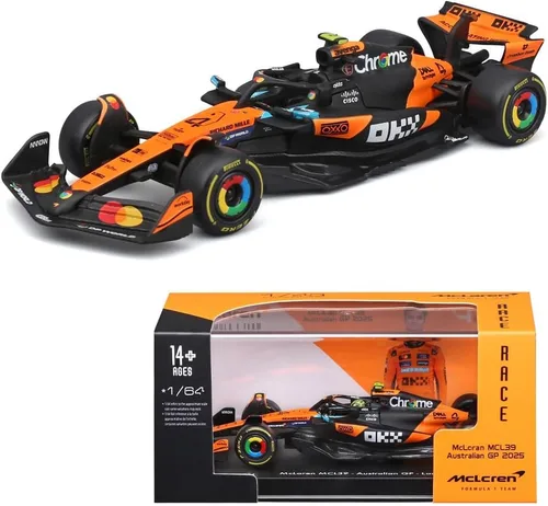 Vista 9 de 1:64 Modelo F1 2025 MCL39 4# Norris 81 # Colección Modelo Race Diecast Car (MCL39 4#)