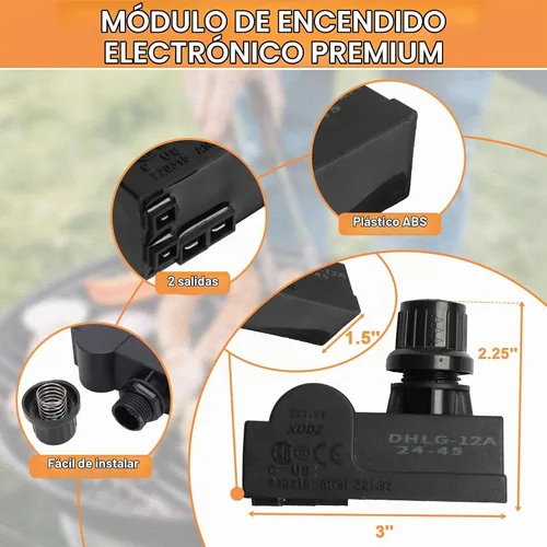 Vista 3 de DHLG-12 Kit de encendido para parrilla G511-0055-W1 para piezas