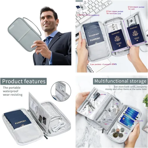 Vista 6 de Pasaporte Holder, Gris, Multifunción
