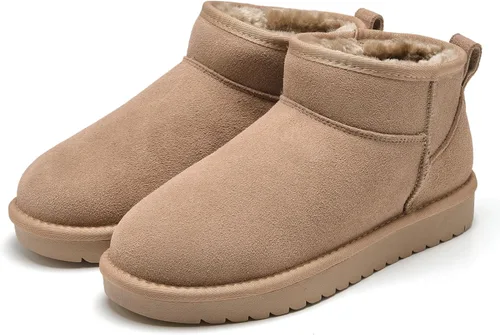 Vista 7 de Project Cloud 100% Cuero Genuino Botas Botas de Tobillo para Mujer Zapatos Castaño