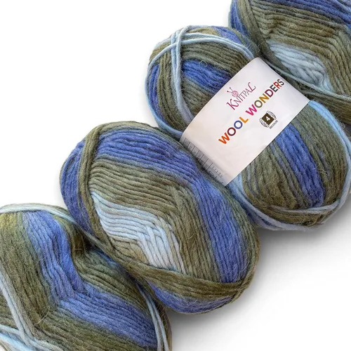 Vista 23 de Wool Wonders - Ovillo de lana para tejer, paquete de 4 (640 yardas/14.11 oz), patrones libres, hilo de lana para tejer, Aran/pesado #4