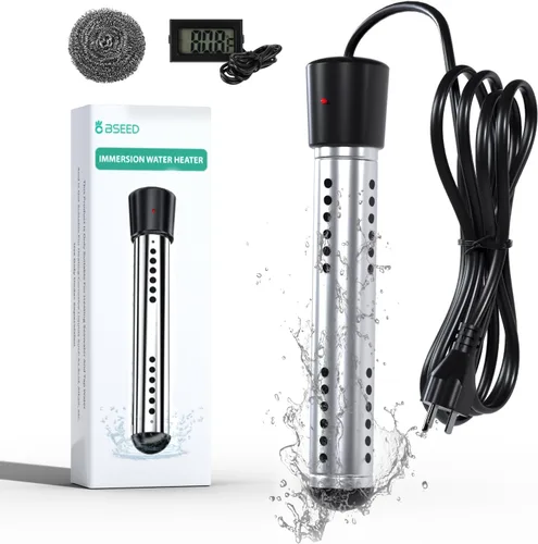 Vista 8 de BSEED Calentador de agua de inmersión eléctrico, calentador de agua portátil de calentamiento rápido de 2000 W con apagado automático, protector