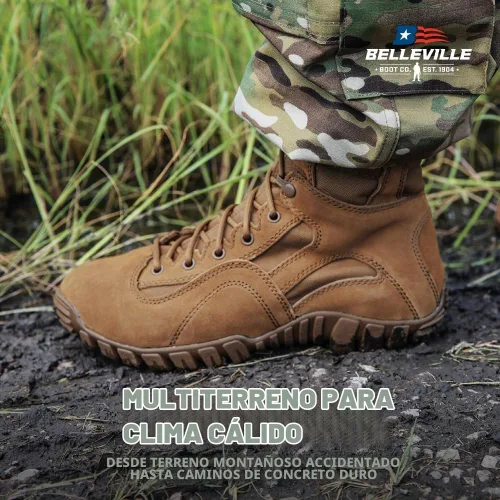 Vista 7 de Belleville Khyber TR550 8" Tactical Boots for Men, AR 670-1 Compliant Coyote