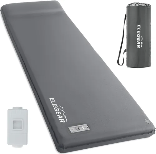 Vista 17 de Elegear Almohadilla de Dormir Autoinflable, 3.15" Almohadilla de Espuma Viscoelástica Ultra Gruesa para Acampar con Almohada de Inflado Rápido
