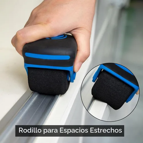 Vista 6 de NEWISHTOOL Rodillo de Costura de Esponja Herramienta Aplicadora de Vinilo, Paquete de 2 Rodillos de Rueda de Espuma Suave Rodillo de Pintura