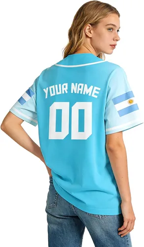 Vista 3 de Custom 2026 World Baseball Jersey Sports Shirt for Fans Men Youth Women Gifts Personalize Your Name Number S-6XL