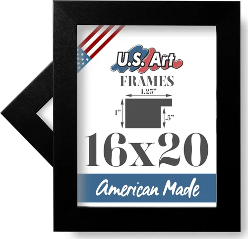 Vista 65 de Marco de fotos de 4 x 6 pulgadas, acabado envuelto suave, plano de 1.25 pulgadas de ancho, bronce oscuro envejecido, 100% madera americana compuesta