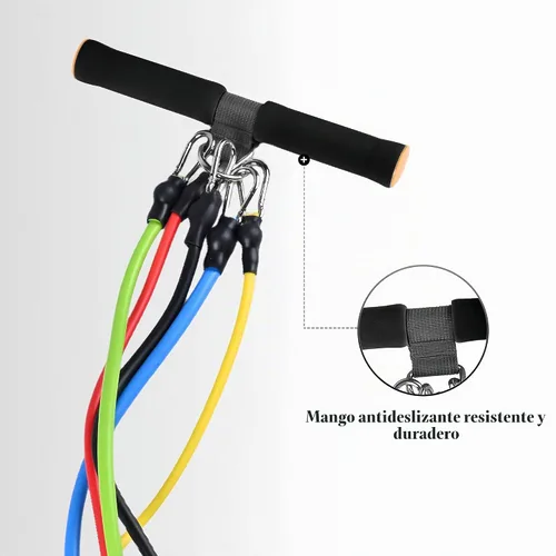 Vista 3 de Adjustable Foot Pedal Resistance Band, Durable Foot Pedal Resistance Trainer with Bag. Multifunctional Pedal Puller Resistance Rope with Handles.