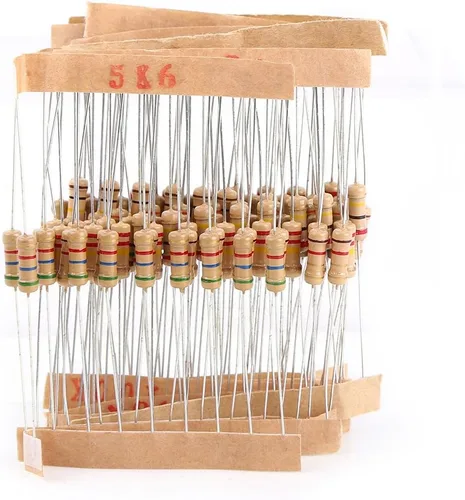 Vista 5 de Kit de resistencias de valores de 1000 piezas, surtido de resistencias electrónicas del 5% de resistencia de 1 ohm-10M ohmios 1/2 W, kit