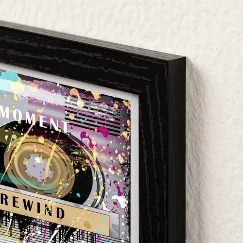 Vista 5 de Novatique Arte de Pared de Cinta de Casete Decoración de Sala de Música Póster Impreso Life Has No Rewind Casete Lienzo Arte de Pared Pósters