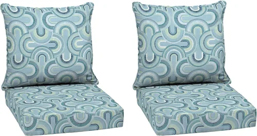 Vista 18 de Arden Selections Juego de asiento profundo para exteriores, 24 x 24, a prueba de lluvia, resistente a la decoloración, asiento profundo y cojín