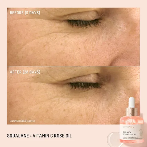Vista 8 de BIOSSANCE Squalane + Vitamin C Rose Advanced Facial Oil - Brightening, Firming, and Hydrating Serum for All Skin Types - Chios Crystal Oil, Damascus
