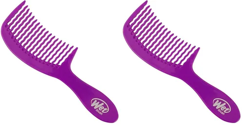 Vista 7 de Wet Brush Peine Desenredante, Negro - Desenredante de Cabello de Dientes Anchos con Diseño WaveTooth que se Desliza Suave y Gentilmente a Través
