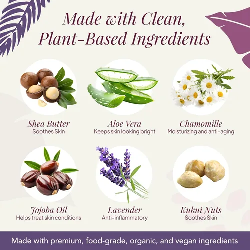 Vista 3 de Saavy Naturals Bomba de jabón líquido de manos y manzanilla lavanda, jabón líquido hidratante para manos con aloe vera, aceites esenciales y más