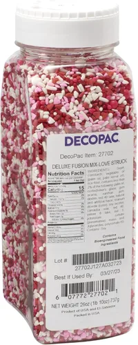 Vista 26 de DECOPAC Bloom Sweet Bloom Deluxe Fusion Mix, 26 onzas, chispas de caramelo elegantes en recipiente portátil, chispas comestibles para pasteles