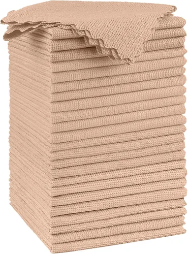 Vista 32 de Orighty Paño de limpieza de microfibra a granel, paquete de 50 toallas de tienda, trapos de limpieza reutilizables, toallas de microfibra sin pelusa