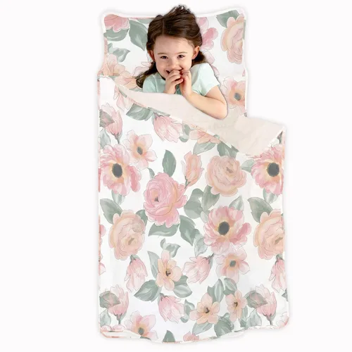 Vista 18 de JumpOff Jo - Colchoneta para siesta para niños, saco de dormir para niños con almohada extraíble y manta ultra suave para preescolar, guardería
