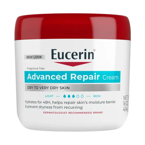 Vista 15 de Eucerin Advanced Repair Crema corporal enriquecida con urea, crema corporal sin perfume para piel seca con triple complejo hidratante, tubo de 8