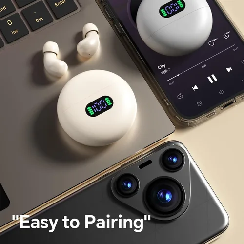 Vista 6 de Xmenha Mini auriculares invisibles inalámbricos Bluetooth auriculares auriculares auriculares para iPhone Android pequeños pequeños pequeños
