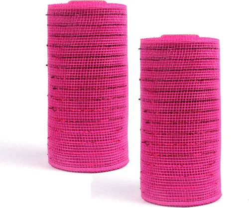 Vista 9 de YYCRAFT Paquete de 2 cintas de malla de polímero metálico de 6 pulgadas (total 20 yardas, verde manzana)