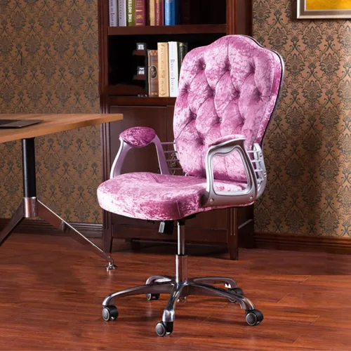 Vista 9 de QQXX Silla de oficina en casa, silla ergonómica de escritorio, silla de computadora con soporte lumbar, reposabrazos, silla ejecutiva giratoria