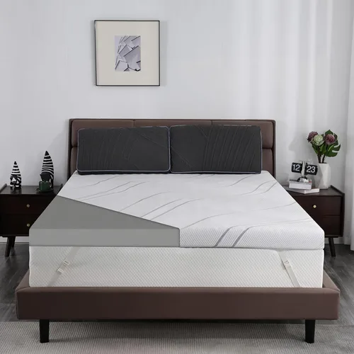 Vista 10 de WEUP Extra Firm Twin Mattress Topper, Bamboo Charcoal Infusion, Skin-Friendly, CertiPUR-US Certified - 2-Layer Support Topper (3-4" Thick)