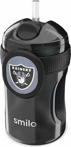 Vista 28 de Smilo Vaso con popote de Arizona Cardinals con licencia oficial de la NFL, para bebés y niños pequeños, con popote de silicona ponderado y capacidad