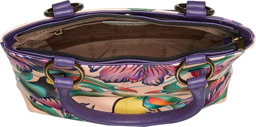 Vista 5 de Anna by Anuschka - Bolso de mano para mujer, piel auténtica, grande, diseño clásico