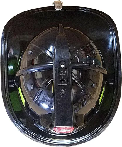 Vista 9 de Aeromax Casco de bombero negro con luces y sirena sombrero de disfraz infantil