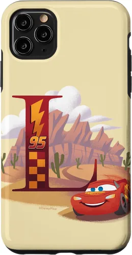 Vista 13 de Disney & Pixar - Carcasa para iPhone 17, diseño de letra L con monograma de letras L Lightning McQueen
