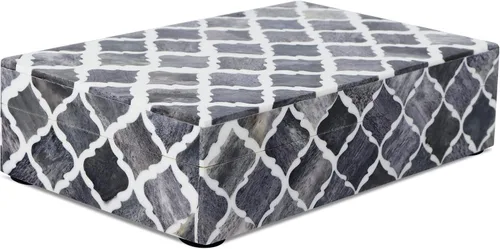 Vista 22 de Handicrafts Home Caja de almacenamiento decorativa 10x6 – Caja organizadora con tapa, caja decorativa moderna para recuerdos, decoración de estante