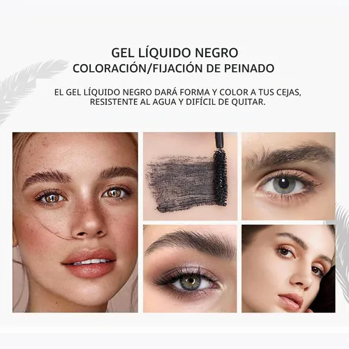 Vista 2 de DAGEDA Gel de ajuste de cejas negro, gel para arreglar las cejas, impermeable y a prueba de sudor, reparación de cejas líquido, estilo de salón