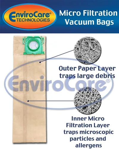 Vista 3 de EnviroCare Bolsas de polvo de repuesto para aspiradora de microfiltración diseñadas para adaptarse al sensor Windsor 5300REP Professional G1, C2