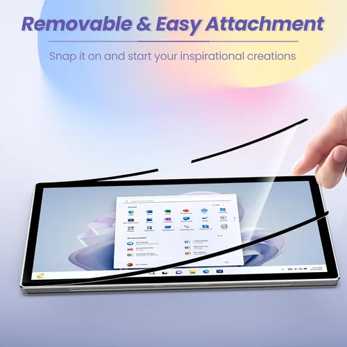 Vista 4 de MoKo Magnetic Paper Feeling Screen Protector for Surface Pro 12th 2026 Compatible with Surface Pro 11/10/9/8/X, Paper Texture, Anti-Glare, Anti
