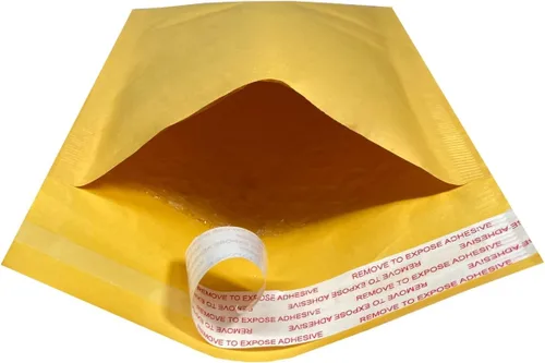 Vista 5 de 100 sobres de papel kraft con burbujas de 5 x 10 pulgadas – #00 bolsas acolchadas autosellantes