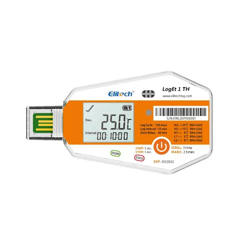 Vista 8 de Elitech LogEt1TH - Paquete de 1000 registradores de datos desechables certificados por PQS, sensor de luz y humedad de temperatura, pedidos a granel