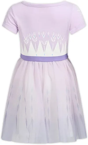 Vista 6 de Disney Frozen Elsa and Anna - Vestido tutú para niñas pequeñas y pequeñas, color azul marino