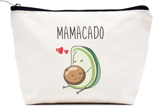 Vista 105 de LIBIHUA Bolsa de maquillaje para mujer, bolsa de cosméticos regalos para ella, bolsa de viaje femenina, Beige, 1 en mi era de Lacrosse Mom