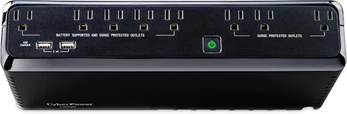 Vista 11 de CyberPower ST425 UPS de reserva con respaldo de batería y protector contra sobretensiones, 425VA/260W, 8 tomas de corriente, compacto, certificado UL
