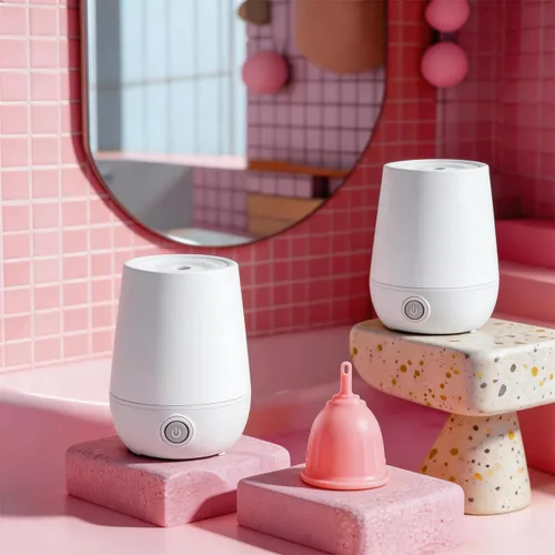 Vista 6 de Vaporizador esterilizador de copa menstrual, 3 en 1 para limpia, seca y almacena tu taza de menstruación, sin fugas, 99.9% limpio, adecuado